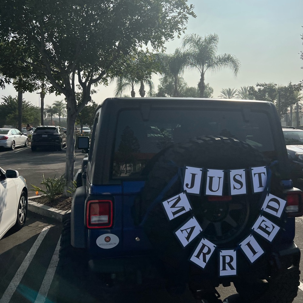 “Just Married” Car Sign